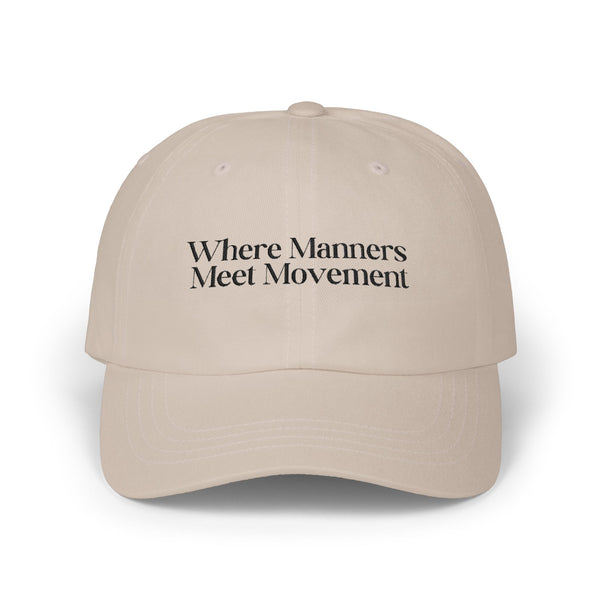 Where Manners Meet Movement Beige Cap