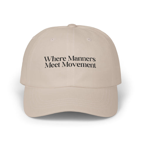 Where Manners Meet Movement Beige Cap
