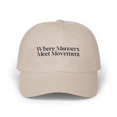 Where Manners Meet Movement Beige Cap