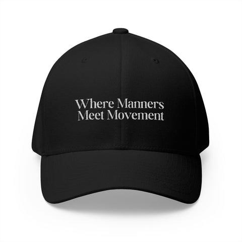 Where Manners Meet Movement Golf Cap (Black)