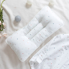Double Pillow Modern Dot White
