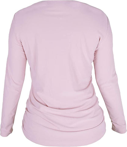 Add a touch of elegance to your outfit with this solid-colored, long-sleeved blouse from Loiseau for women.