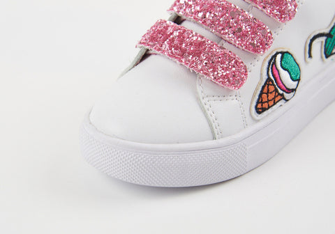 Sparkling Velcro Sneakers