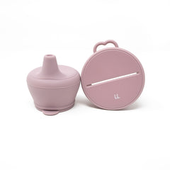 Baby Bar & Co Silicone Plates Snack and Sippy Lids Set (Set of 2)