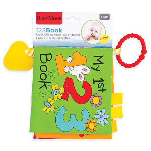 123 Soft Cloth Book with Teether and Crinkle Pages