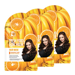 Fresh Food For Hair Mask - Damage Care, Orange & Banana (3 packs)