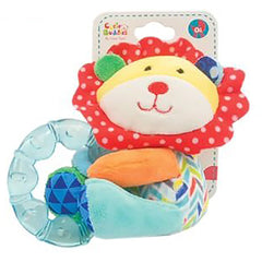 Lion Plush Rattle with Teether