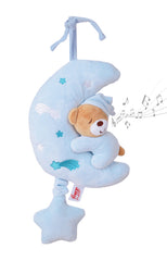 Bear On Moon Pull String Musical Plush