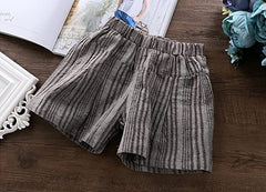 Linen Pintuck Shorts